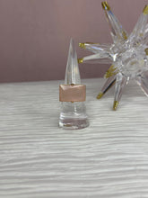 Load image into Gallery viewer, Rose Quartz Facet Rectangular Gold Plated Ring