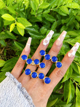 Load image into Gallery viewer, Royal Blue Stone Ring Cuff