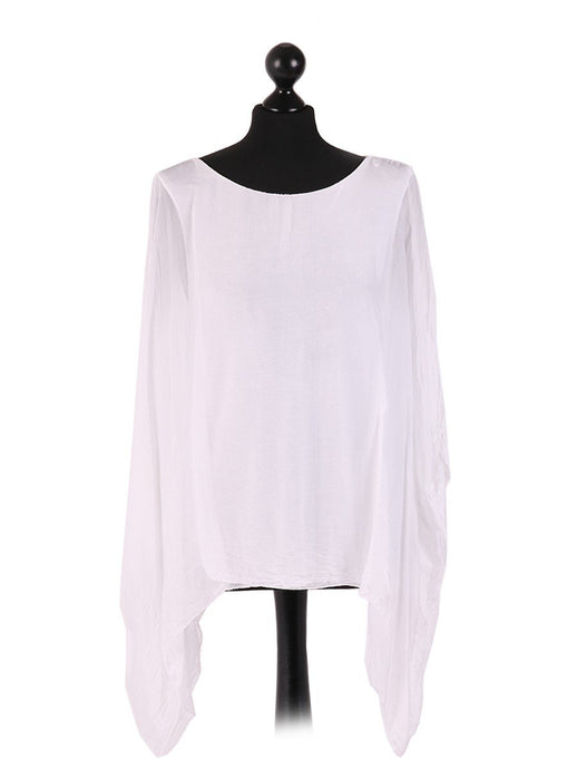 White 'Classic' Italian Silk Tunic Top